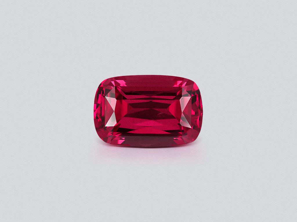 Spinel Mahenge Vibrant pink red cushion cut 3.89 carats, Tanzania Image №1