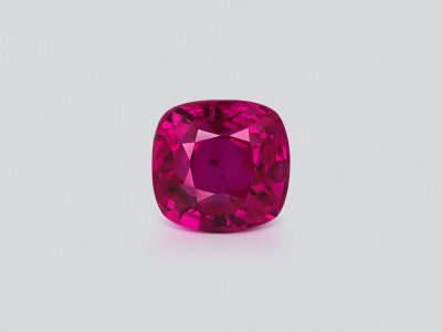 Unheated red ruby in cushion cut 0.50 carats, Burma (Mogok) photo