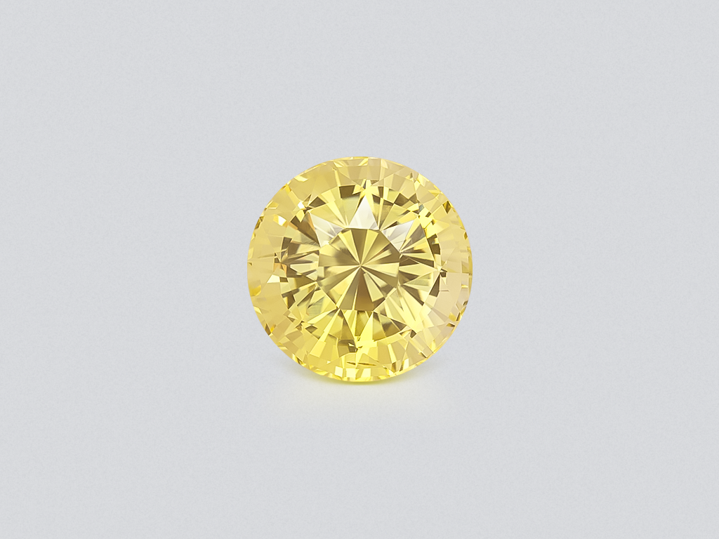 Unheated large yellow sapphire round cut 34.15 carats, Sri Lanka Image №1