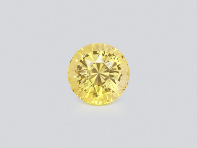 Unheated large yellow sapphire round cut 34.15 carats, Sri Lanka photo