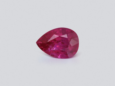 Unheated ruby Pigeons Blood pear cut 0.40 carats, Burma  photo