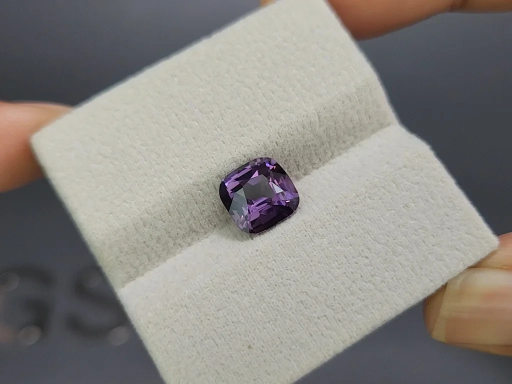 Purple spinel cushion cut 3.51carats, Tanzania Image №4
