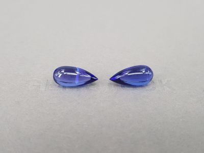Pair of intense blue fancy-cut tanzanites 11.63 ct photo