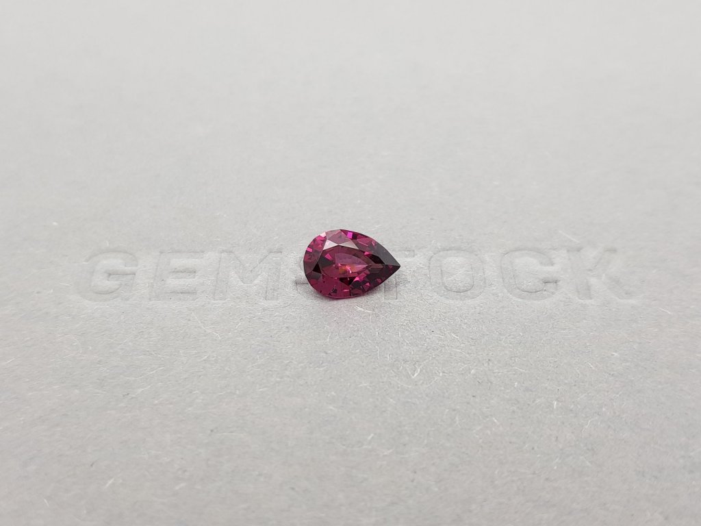 Purple rhodolite garnet pear cut 1.43 carats, Sri Lanka Image №2