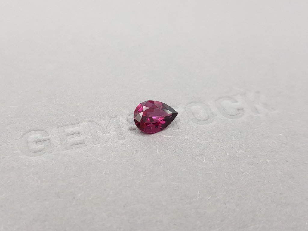 Purple rhodolite garnet pear cut 1.43 carats, Sri Lanka Image №3