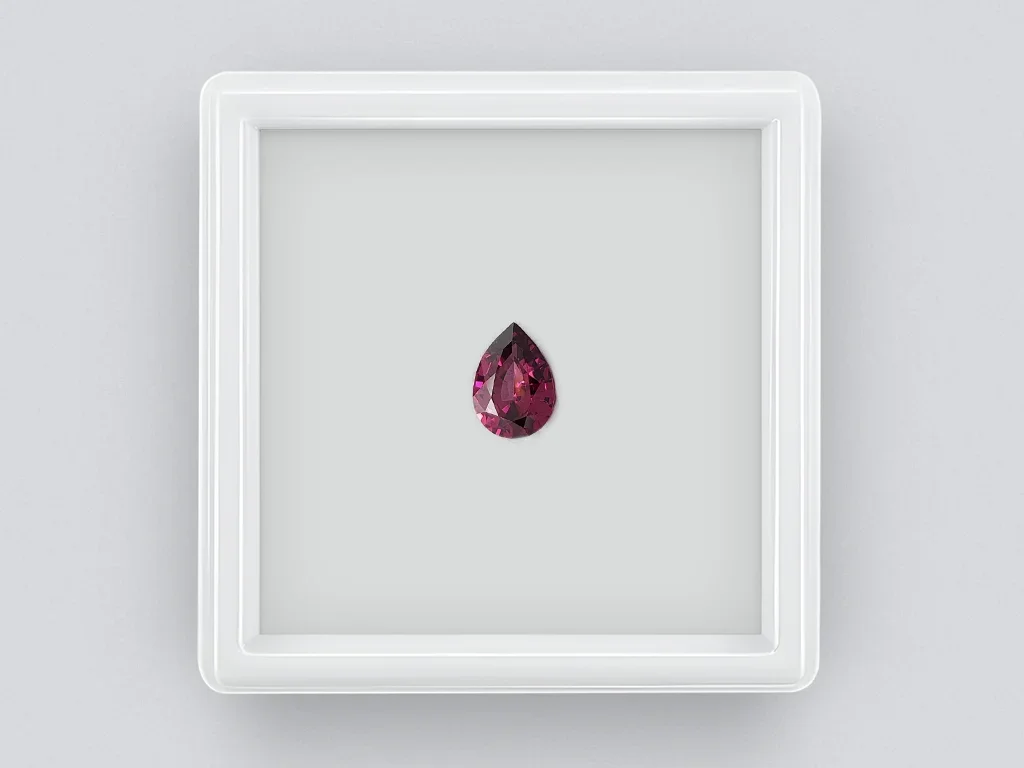 Purple rhodolite garnet pear cut 1.43 carats, Sri Lanka Image №1