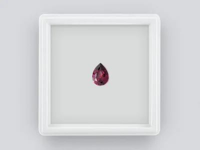 Purple rhodolite garnet pear cut 1.43 carats, Sri Lanka photo