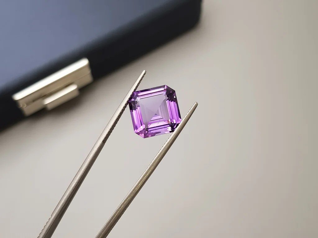  Asscher cut amethyst 6.83 carats, Brazil Image №4