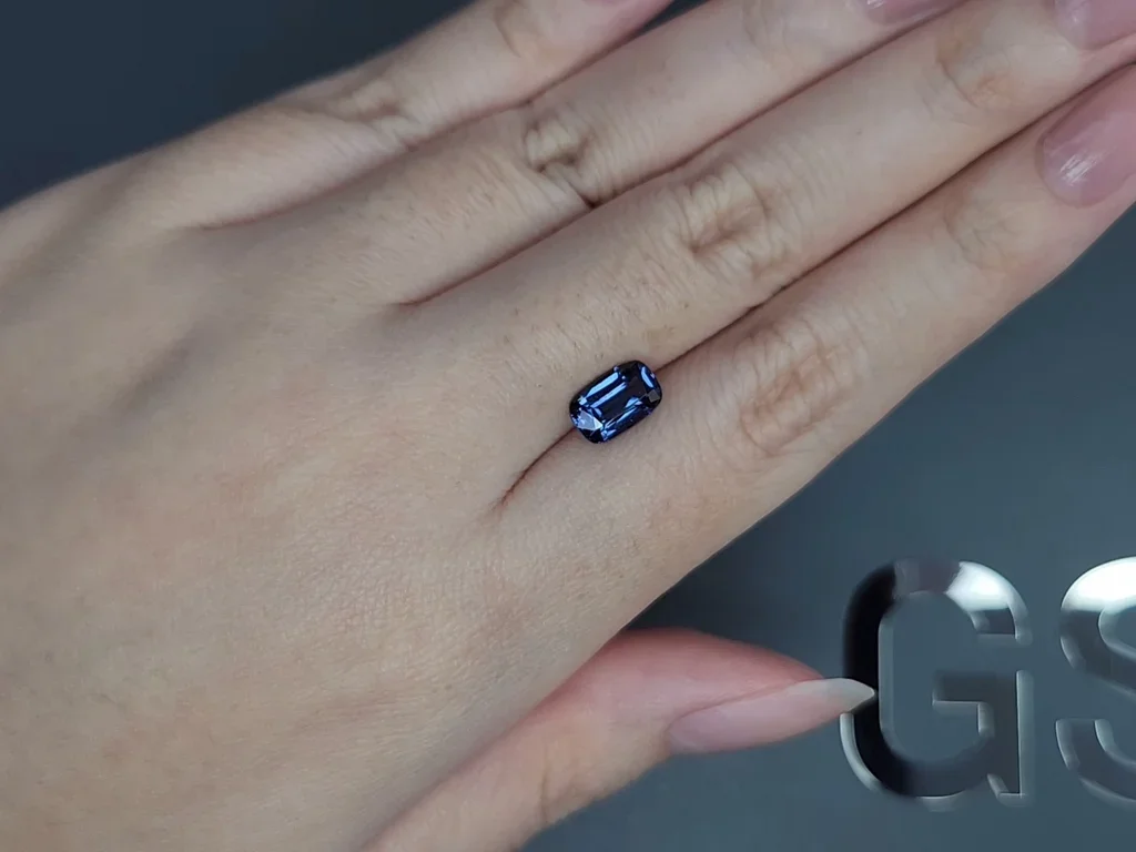 Blue spinel in cushion cut 1.63 carats Image №2
