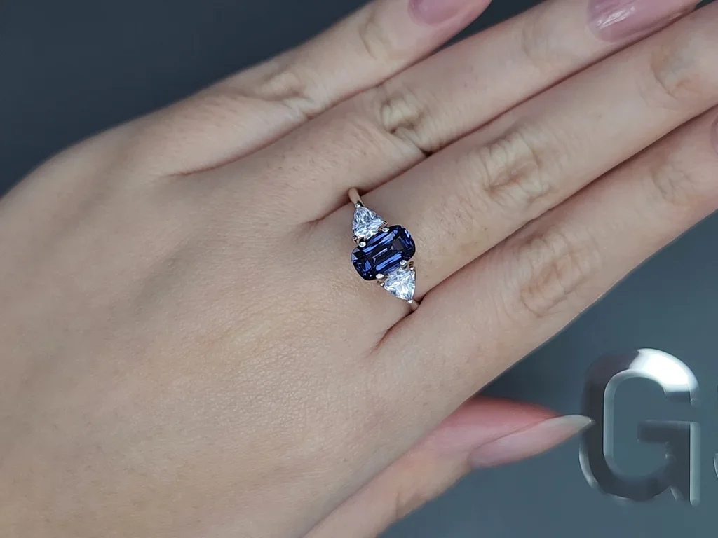 Blue spinel in cushion cut 1.63 carats Image №5