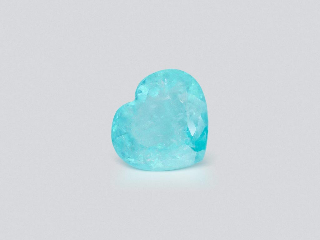 Neon Blue tourmaline Paraiba in heart shape 4.92 carats, Mozambique  Image №1