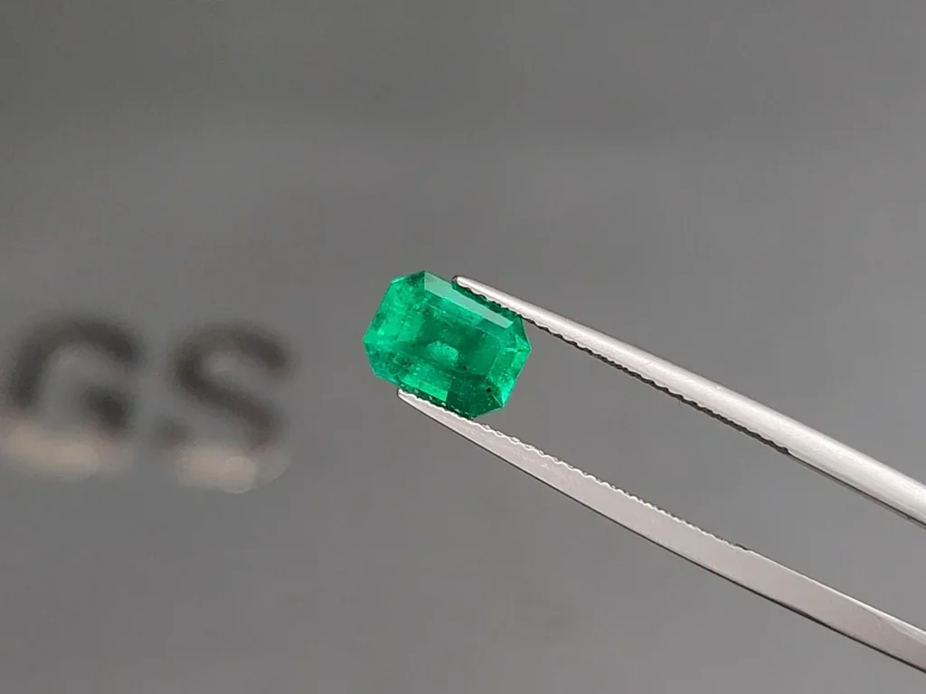 Emerald Intense green octagon cut 1.88 carats, Colombia Image №3