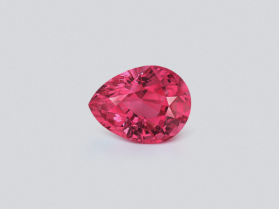 Spinel Mahenge Vivid Pink Red pear cut 3.09 carats, Tanzania photo