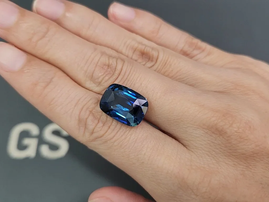 Unheated sapphire Teal cushion cut 14.09 carats, Sri Lanka (GRS) Image №2