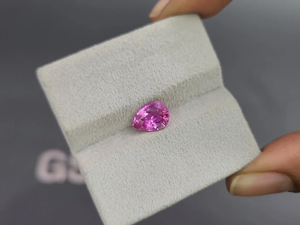 Unheated pink sapphire pear cut 2.02 carats, Madagascar Image №4
