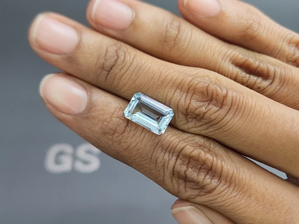 Aquamarine octagon cut 3.32 carats, Madagascar  Image №2