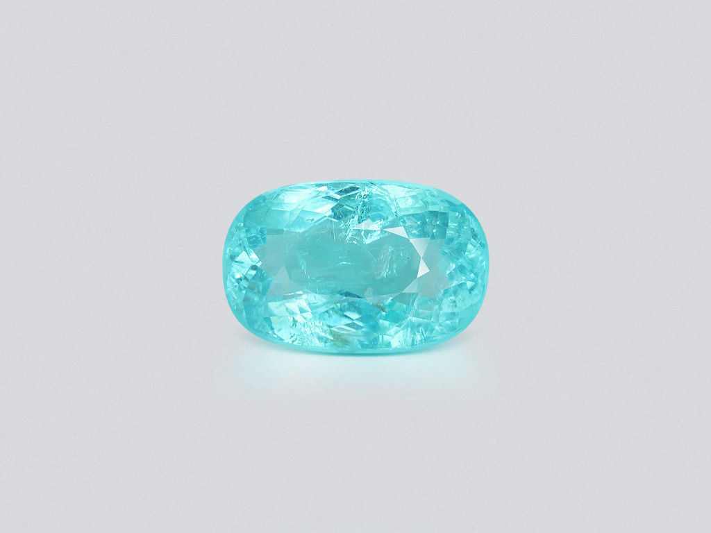 Neon Paraiba tourmaline greenish blue cushion cuts 7.47 carats, Mozambique Image №1