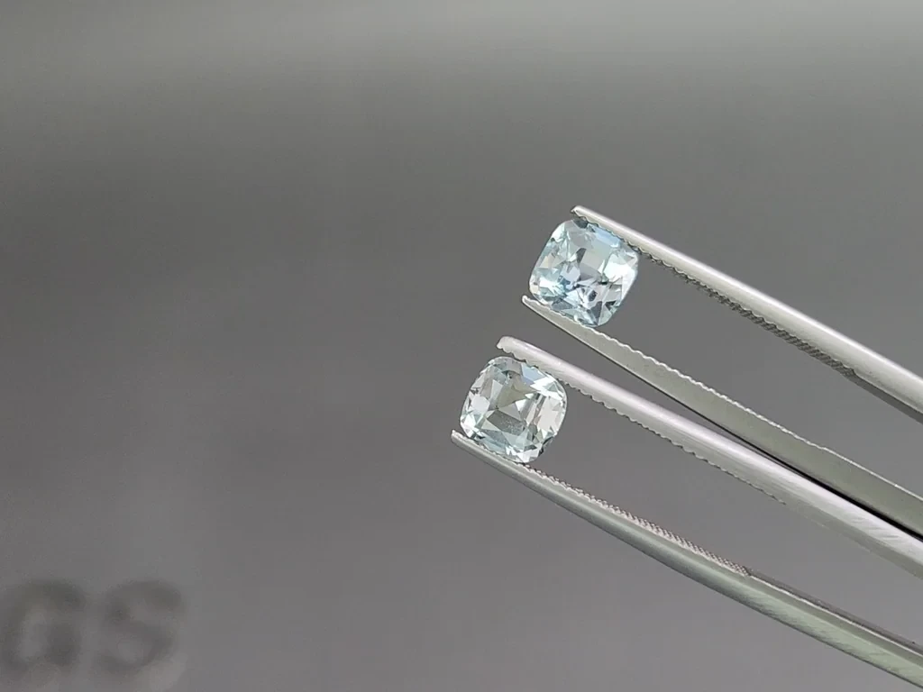 Set of aquamarines cushion cut 4.16 carats, Madagascar Image №4