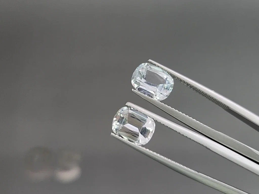 Set of aquamarines cushion cut 5.95 carats, Madagascar Image №4