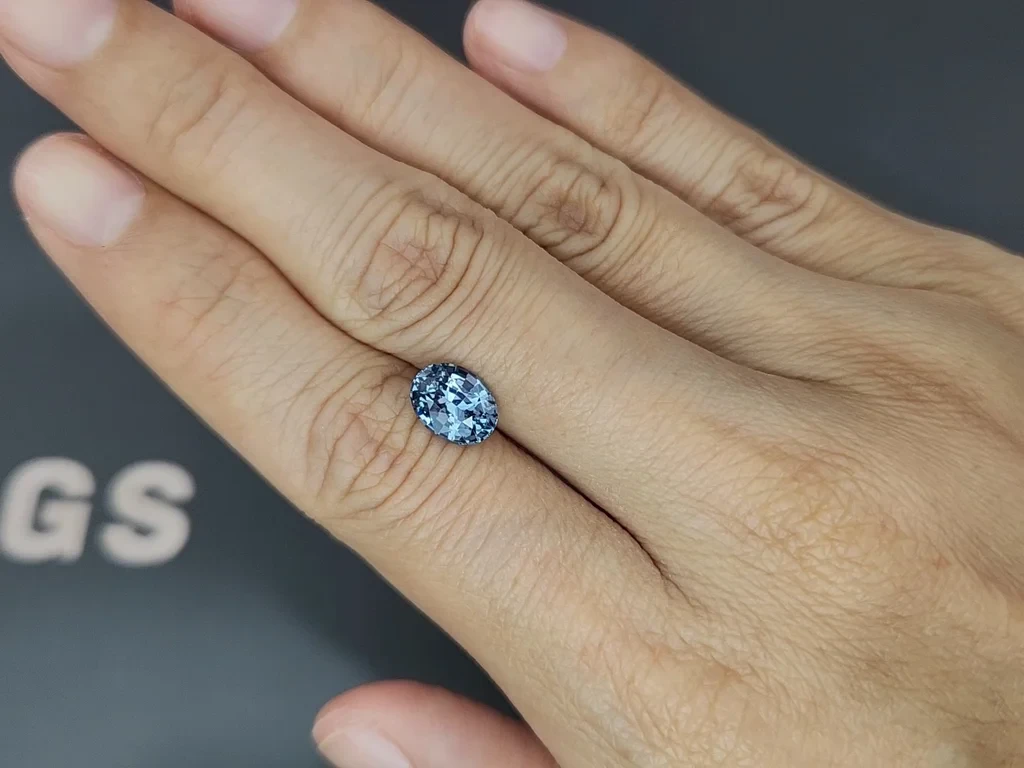 Blue sapphire oval cut 2.08 carats, Sri Lanka Image №2