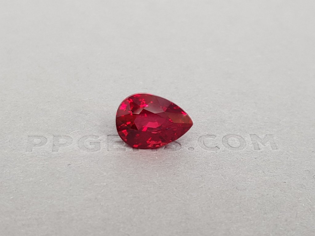Investment unheated ruby 7.04 ct Vibrant Red - Pigeon's blood, Mozambique, GRS Platinum Image №6