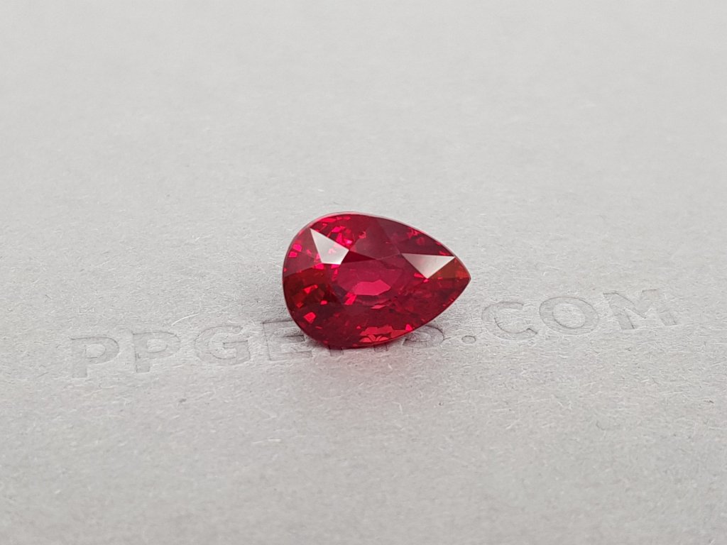 Investment unheated ruby 7.04 ct Vibrant Red - Pigeon's blood, Mozambique, GRS Platinum Image №7