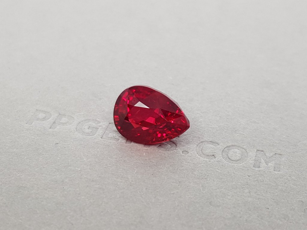 Investment unheated ruby 7.04 ct Vibrant Red - Pigeon's blood, Mozambique, GRS Platinum Image №5