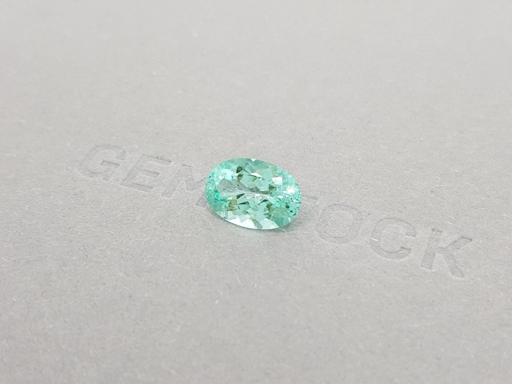 Bluish green Paraiba tourmaline, oval cut, 3.30 ct, GIA Image №3