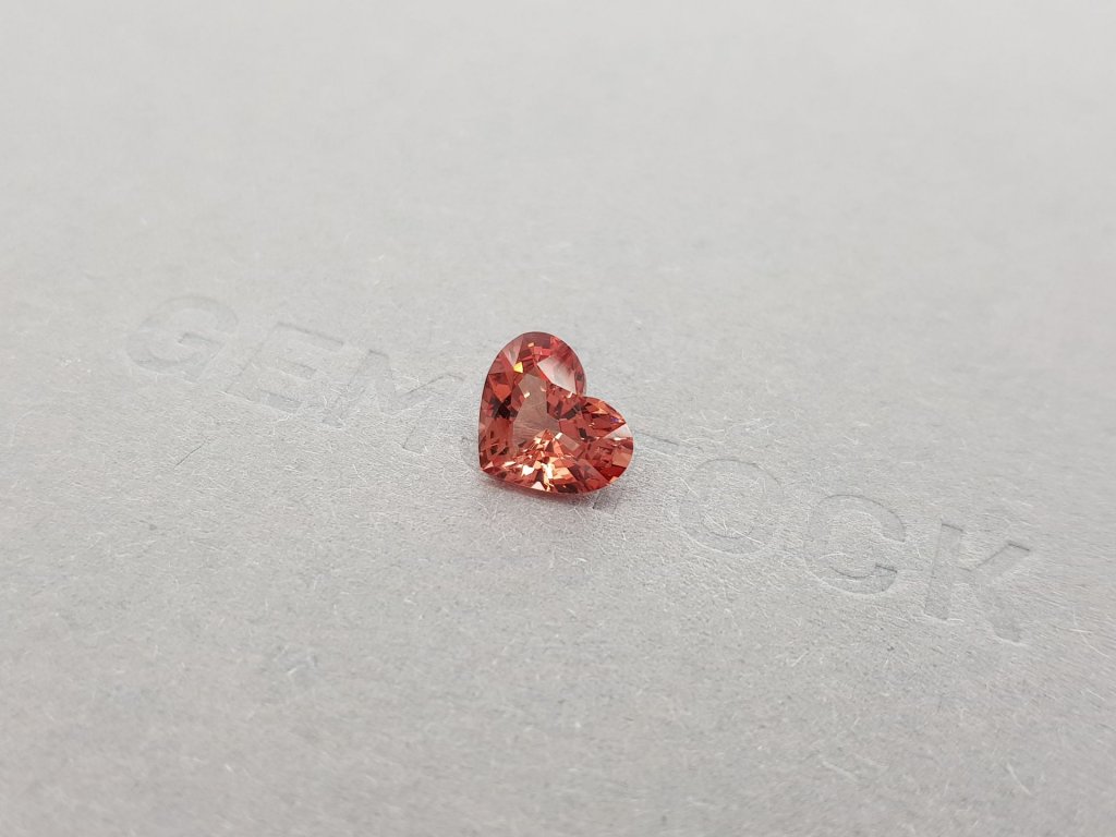 Burmese orangey red heart cut spinel 2.12 ct, GFCO Image №3