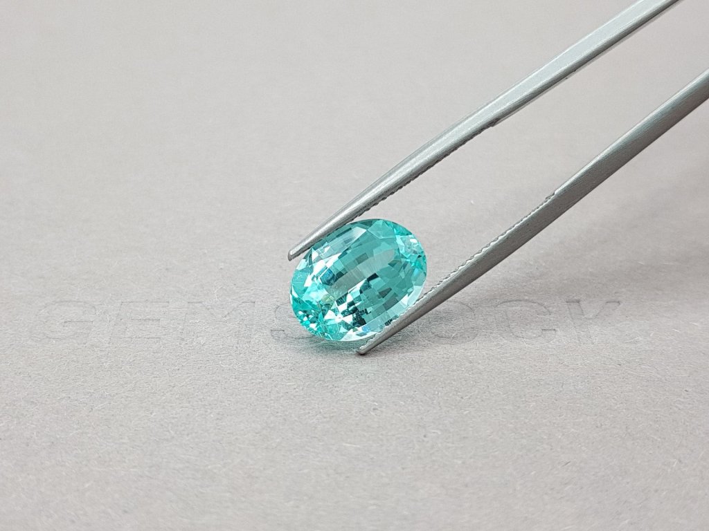 Pure Paraiba blue tourmaline from Mozambique 3.99 ct Image №4