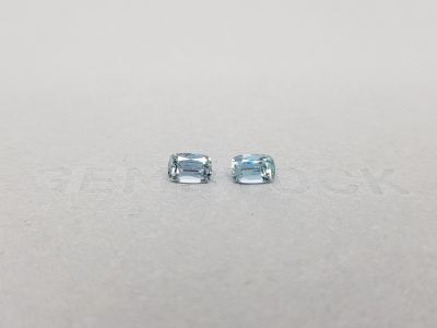 Pair of greyish blue unheated sapphires 1.31 ct, Madagascar photo