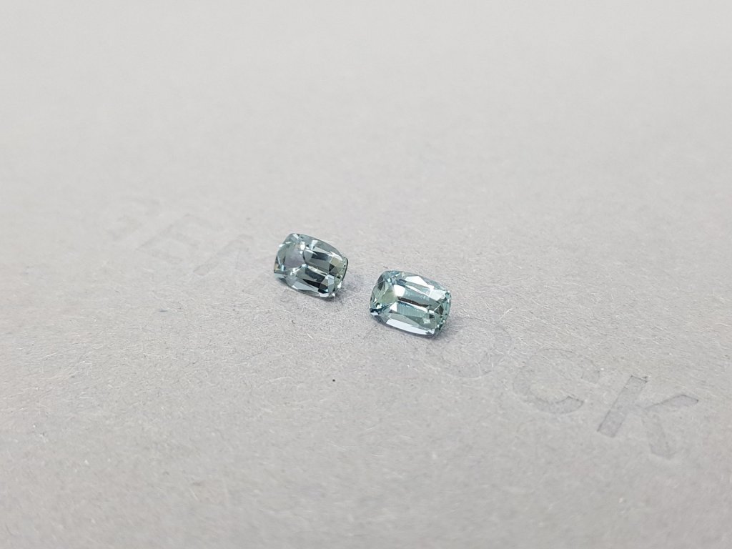 Pair of greyish blue unheated sapphires 1.31 ct, Madagascar Image №2