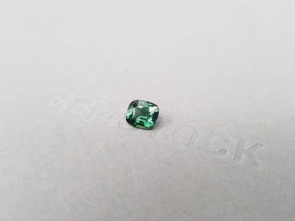 Unheated teal cushion cut sapphire 1.36 ct, Madagascar Image №4