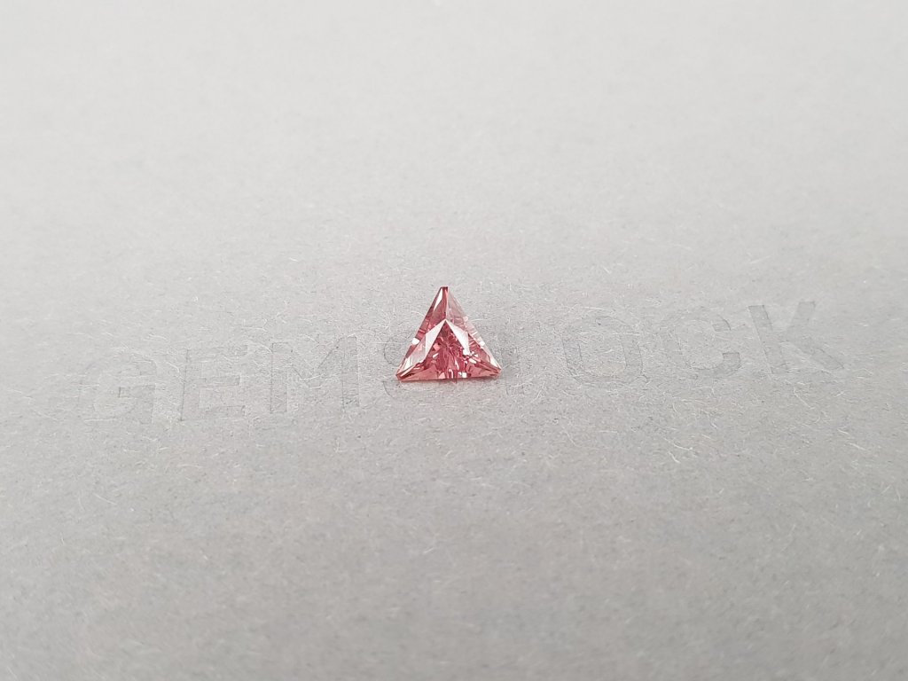 Unheated Padparadscha sapphire cut trillion 0.64 carats, Sri Lanka Image №2