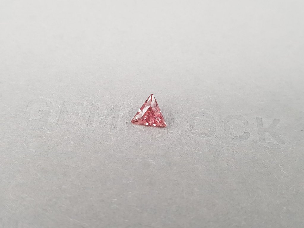 Unheated Padparadscha sapphire cut trillion 0.64 carats, Sri Lanka Image №3