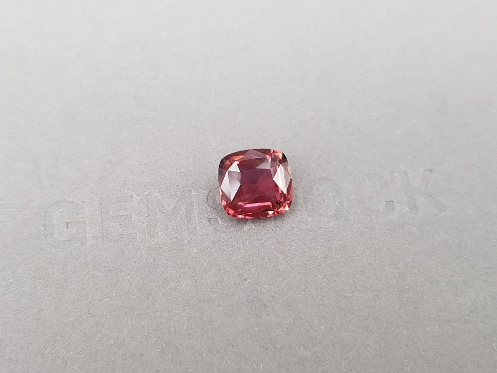 Orange-red cushion cut rubellite 2.59 ct, Africa Image №2