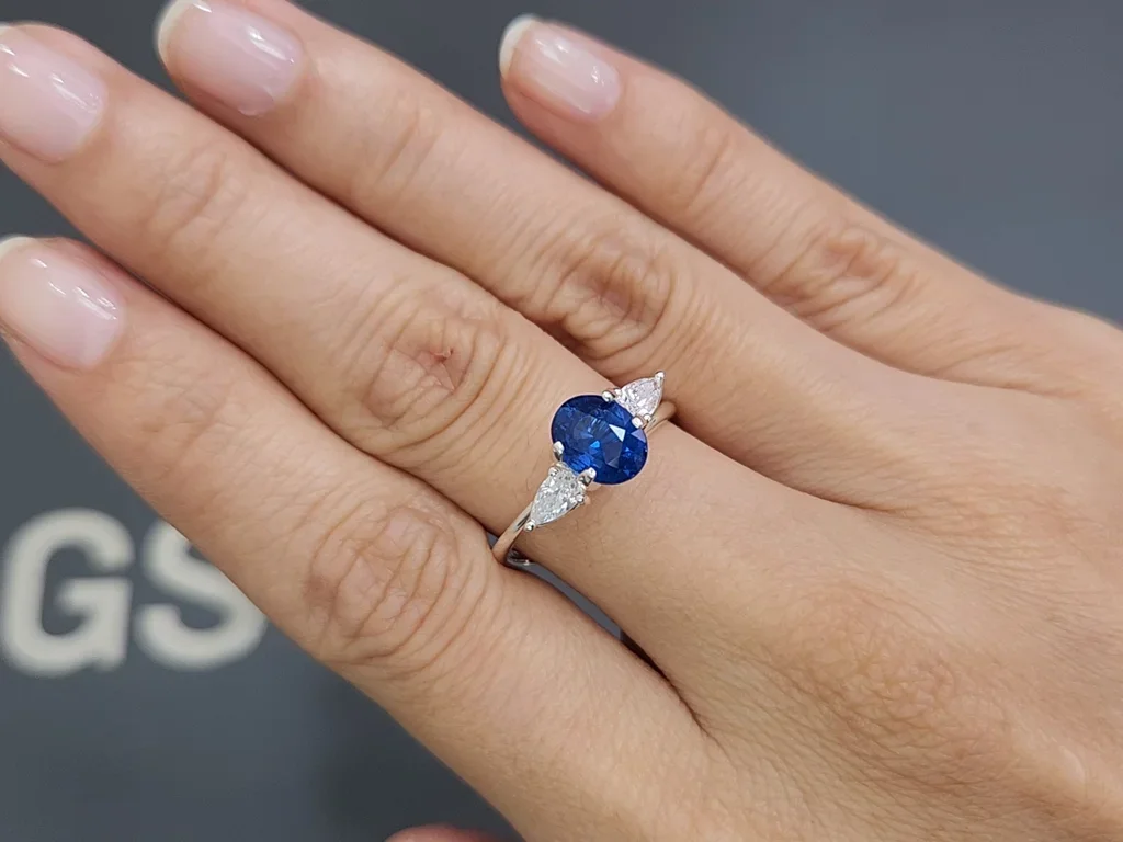 Unique GRS type Peacok blue cobalt spinel in oval cut 1.52 carats, Tanzania  Image №5