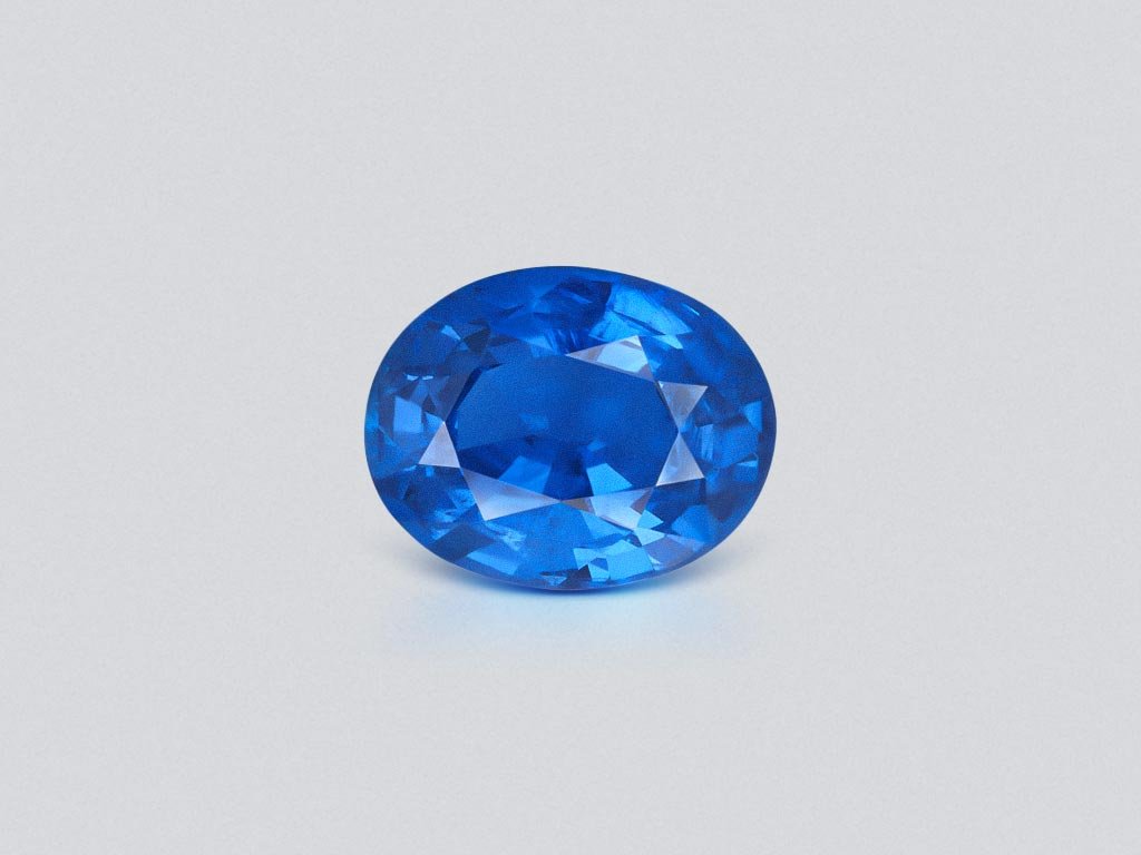 Unique GRS type Peacok blue cobalt spinel in oval cut 1.52 carats, Tanzania  Image №1