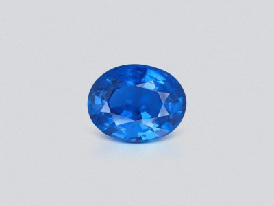 Unique GRS type Peacok blue cobalt spinel in oval cut 1.52 carats, Tanzania  photo