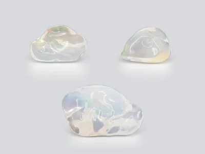 Mexican water opal set in fancy cut 44.85 carats photo