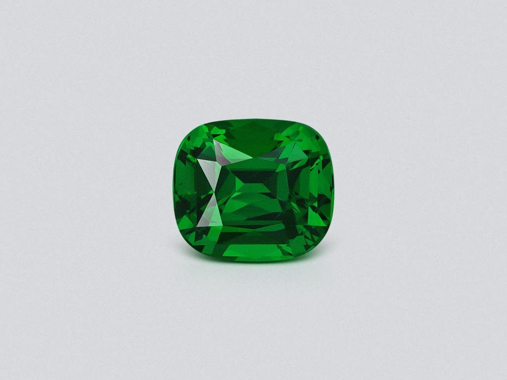 Vivid Green tsavorite garnet in cushion cut 2.25 carats, Tanzania Image №1