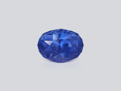 Unheated sapphire Cornflower Blue rutile silk effect oval cut 6.88 carats, Sri Lanka photo