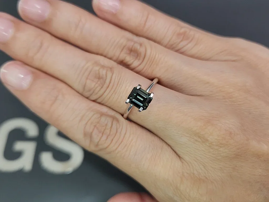 Unheated sapphireTeal octagon 2.07carats, Sri Lanka Image №5