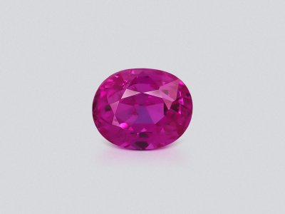 Unheated ruby oval cut 0.74 carats, Burma (Mogok) photo