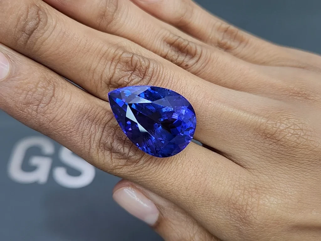 Large tanzanite pear cut 34.31 carats, Tanzania Image №2