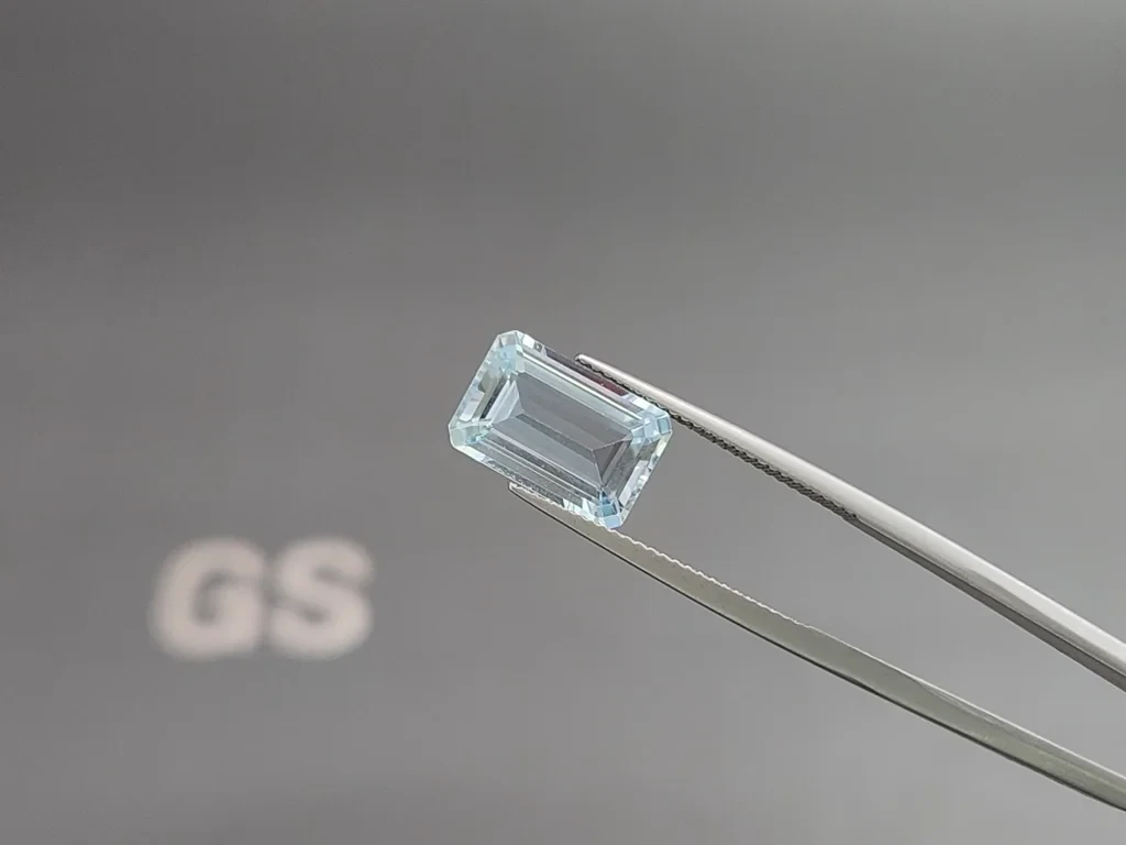 Aquamarine octagon cut  4.00 carats, Madagascar  Image №3