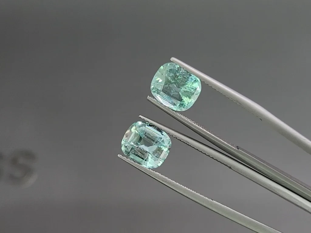 Pair of aquamarines cushion cut 5.25 carats, Madagascar  Image №3