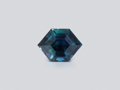 Unheated Teal sapphire hexagonal cut 2.07 carats, Madagascar photo