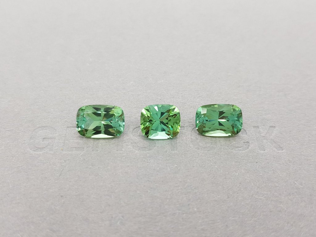 Set of mint green tourmalines 6.07 ct, Afghanistan Image №2