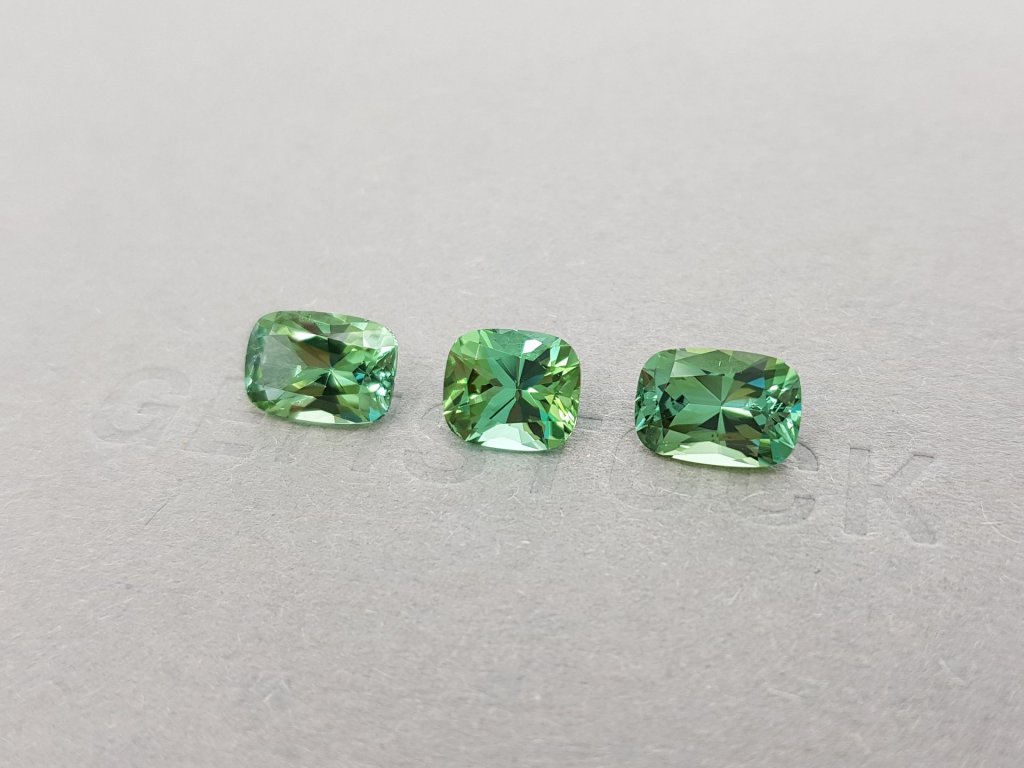 Set of mint green tourmalines 6.07 ct, Afghanistan Image №3